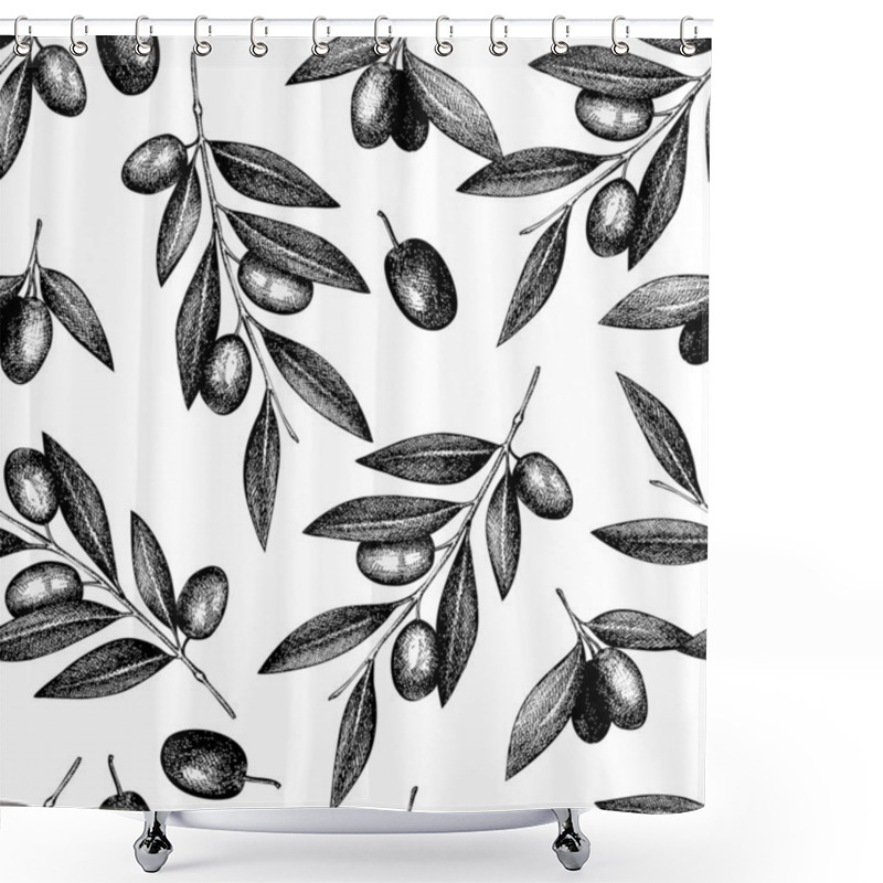 Personality  Olive Tree Twigs Shower Curtains