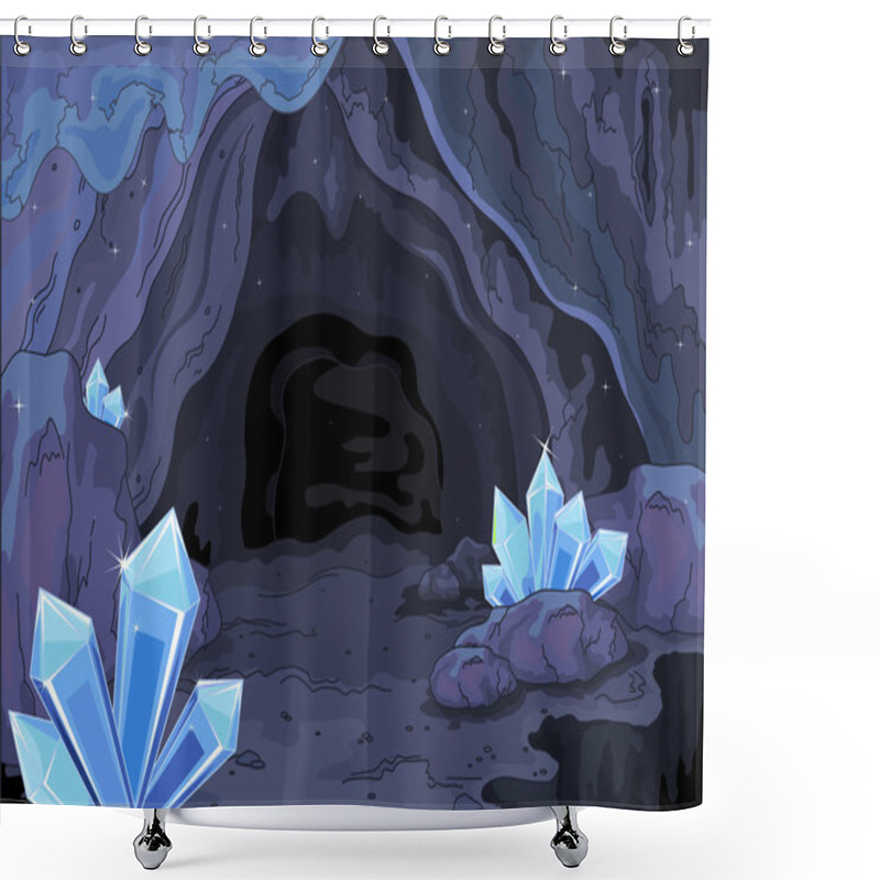 Personality  Illustration Of A Fairy Cave Shower Curtains