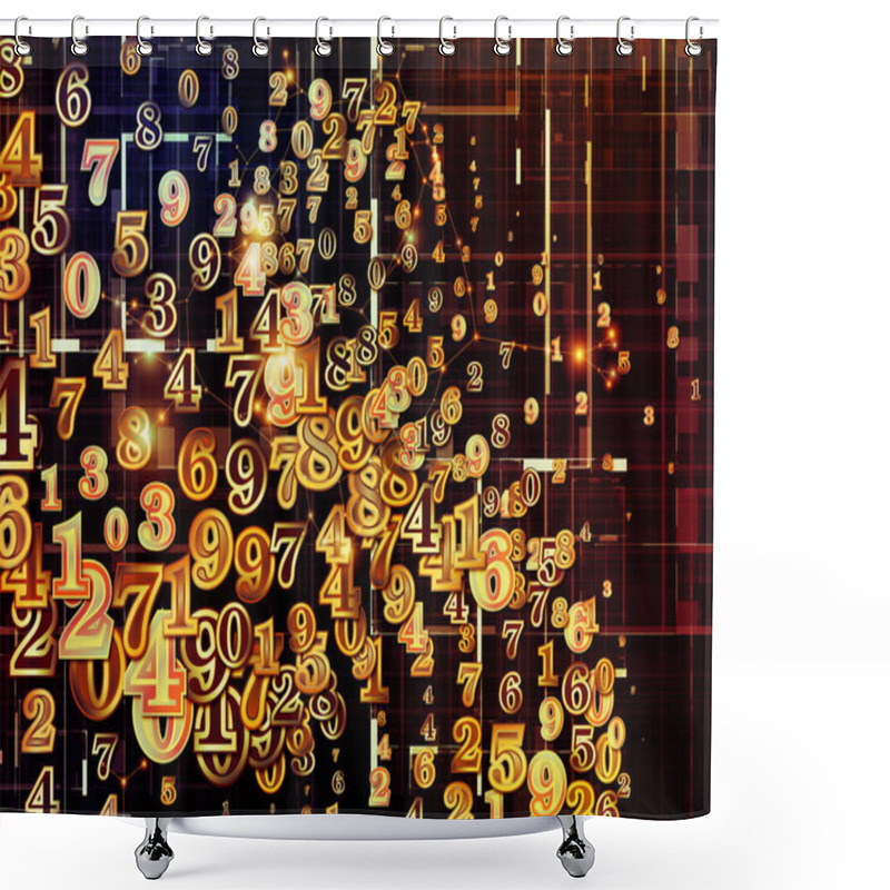 Personality  Stream Of Digital Information Shower Curtains