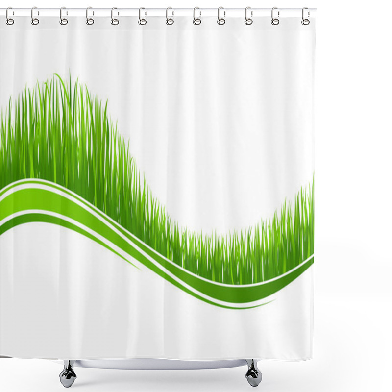 Personality  Grass Wave Background Shower Curtains