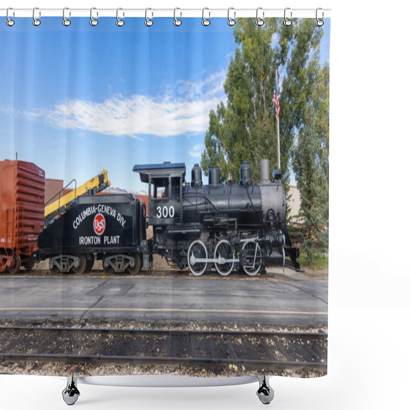 Personality  Heber City- October 04, 2021 :The Heber Valley Railroad Station Operates Passenger Excursion Trains Along A Line In Provo Canyon. It Is A Heritage Railroad Based In Heber City, Utah Shower Curtains