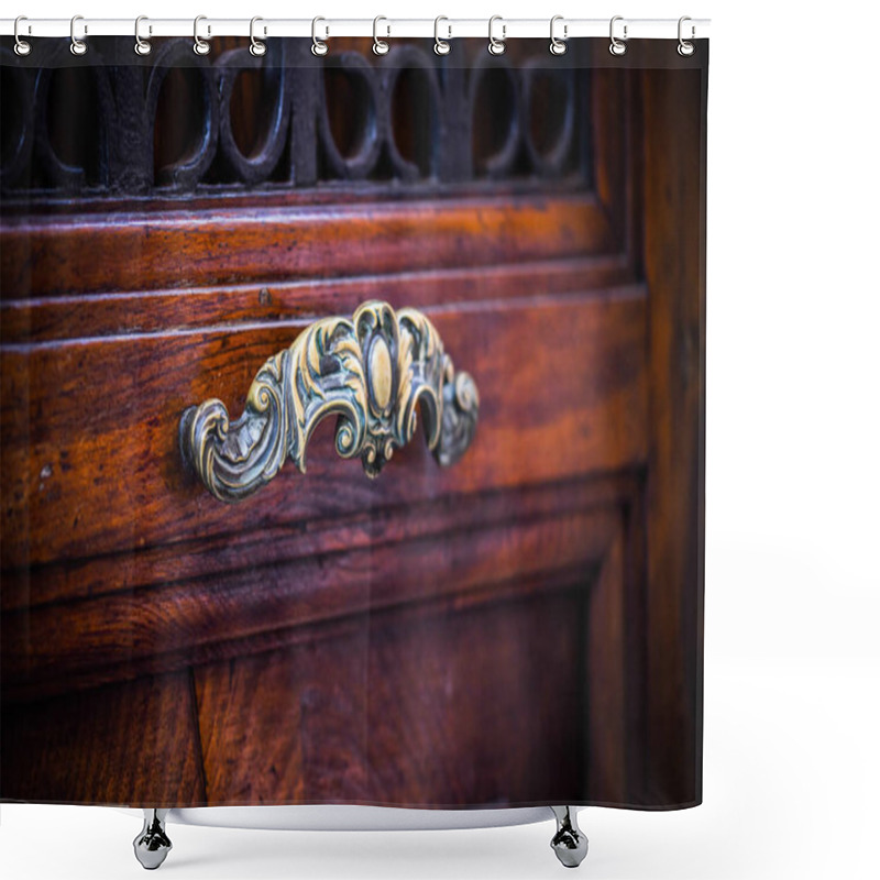 Personality  Ancient Doors Close Up Within The Historical Streets Of Rome Shower Curtains