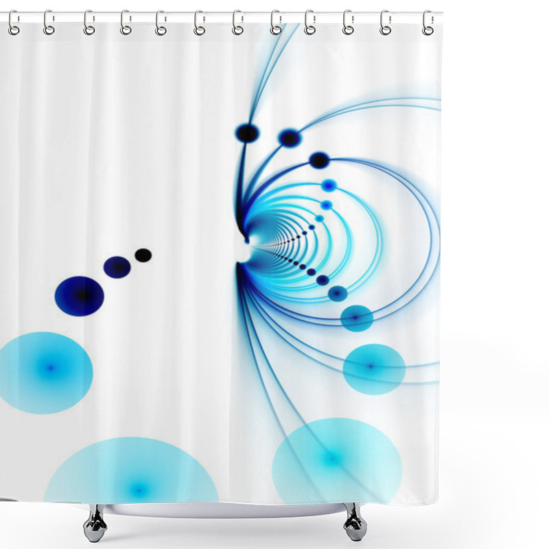 Personality  3D Blue Chasm Shower Curtains