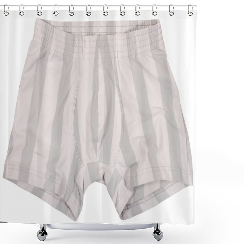 Personality  Male Underwear Isolated On White Shower Curtains