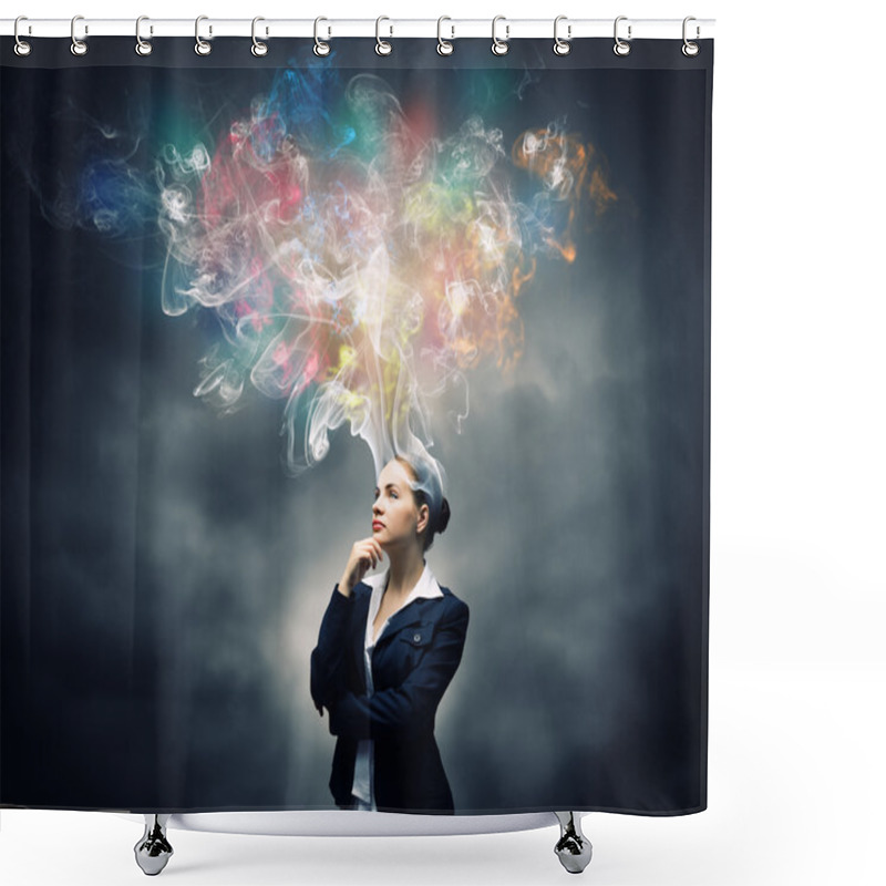 Personality  Creative Thinking Shower Curtains