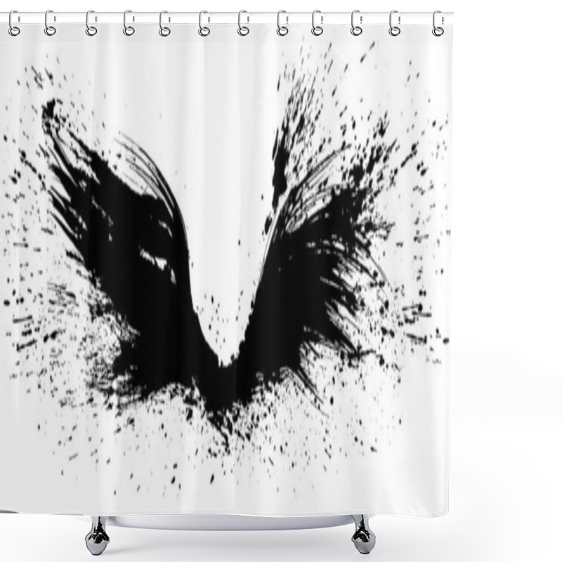 Personality  Flap Wings. Wings Of The Future. Hand Drawn Illustration. Shower Curtains