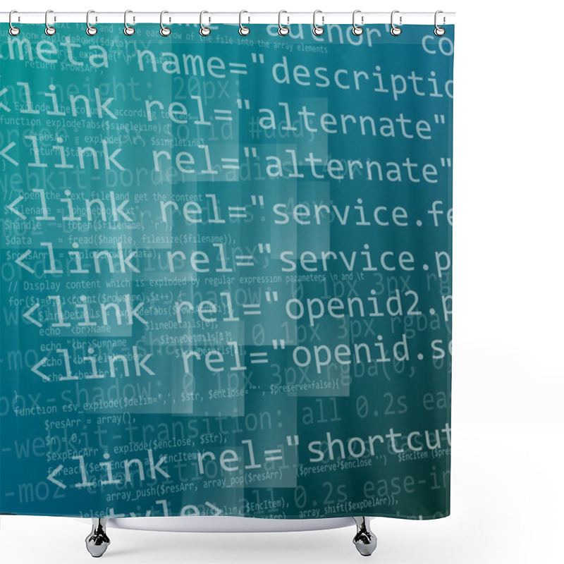 Personality  CSS And HTML Code Shower Curtains