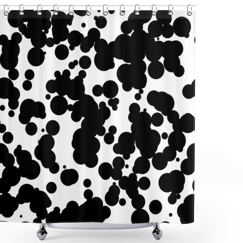 Personality  White Abstract Background With Circles Shower Curtains