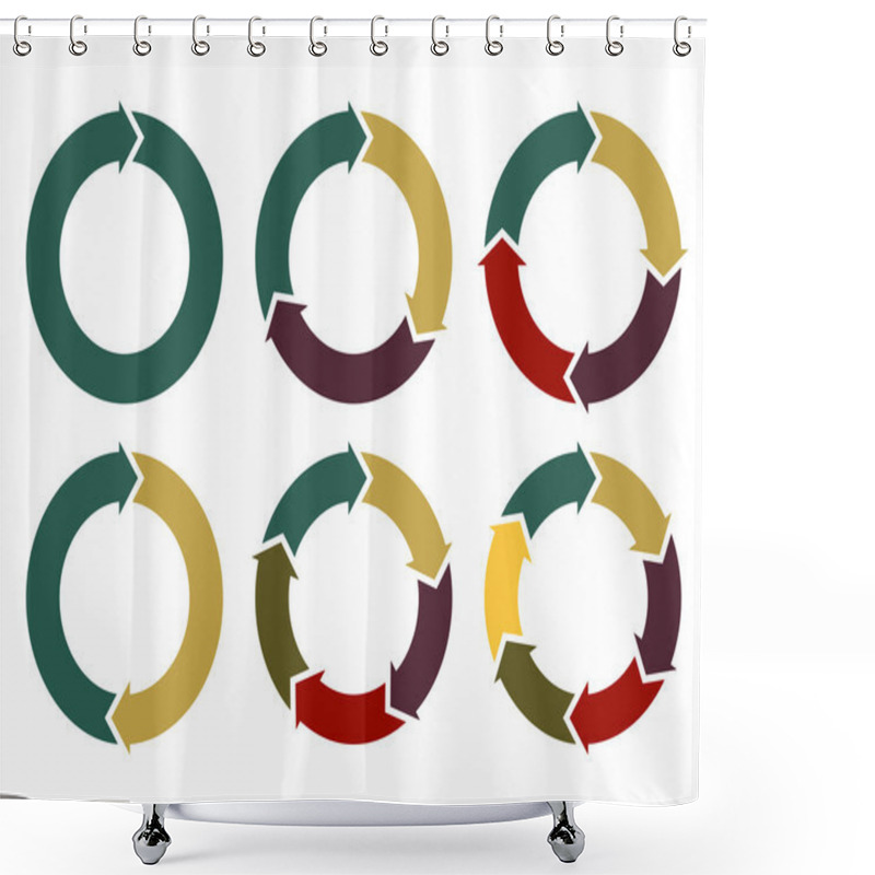 Personality  Vector Circle Arrows For Infographic Shower Curtains