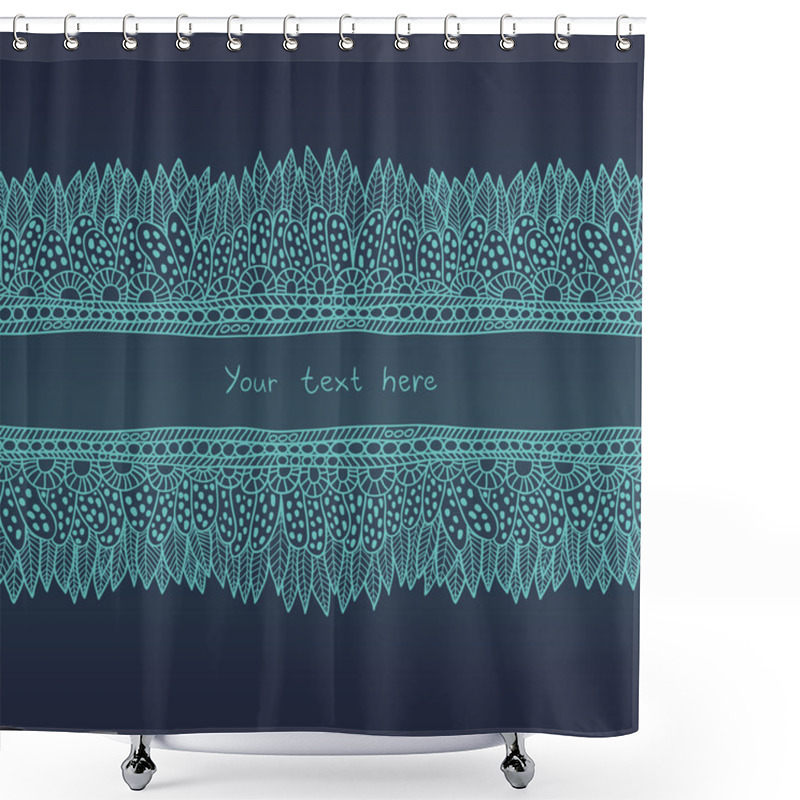 Personality  Beautiful Blue Background With Feathers Shower Curtains