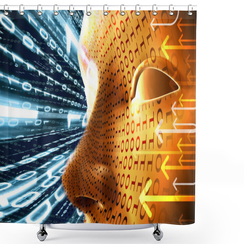 Personality  Technology And Internet Concept Background Shower Curtains