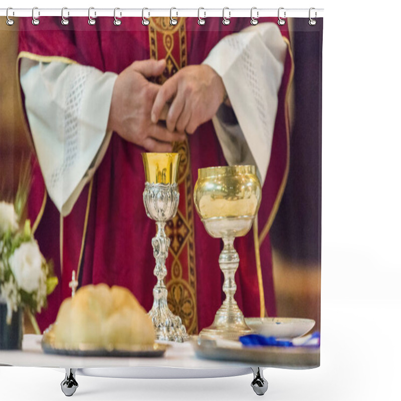 Personality  Communion Rite In The Catholic Mass Shower Curtains