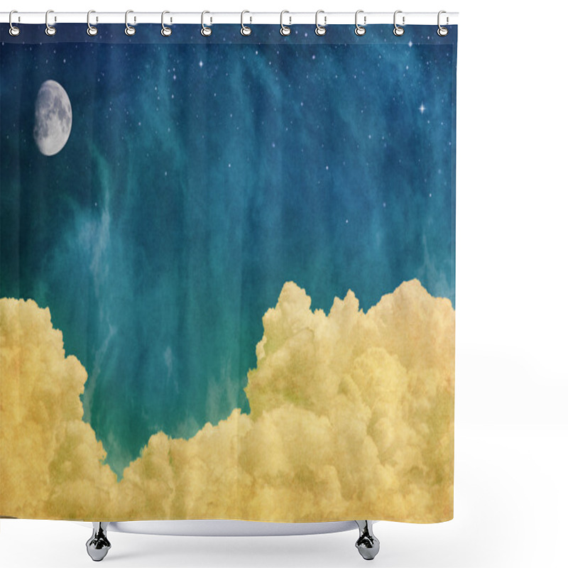 Personality  Magic Moon And Clouds Shower Curtains