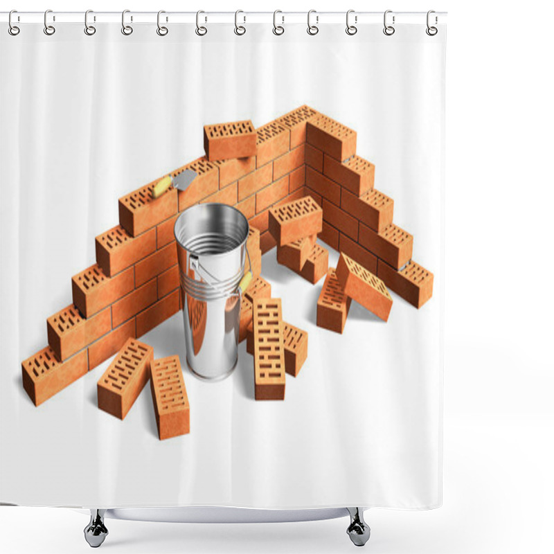 Personality  Construction Industry Concept Shower Curtains