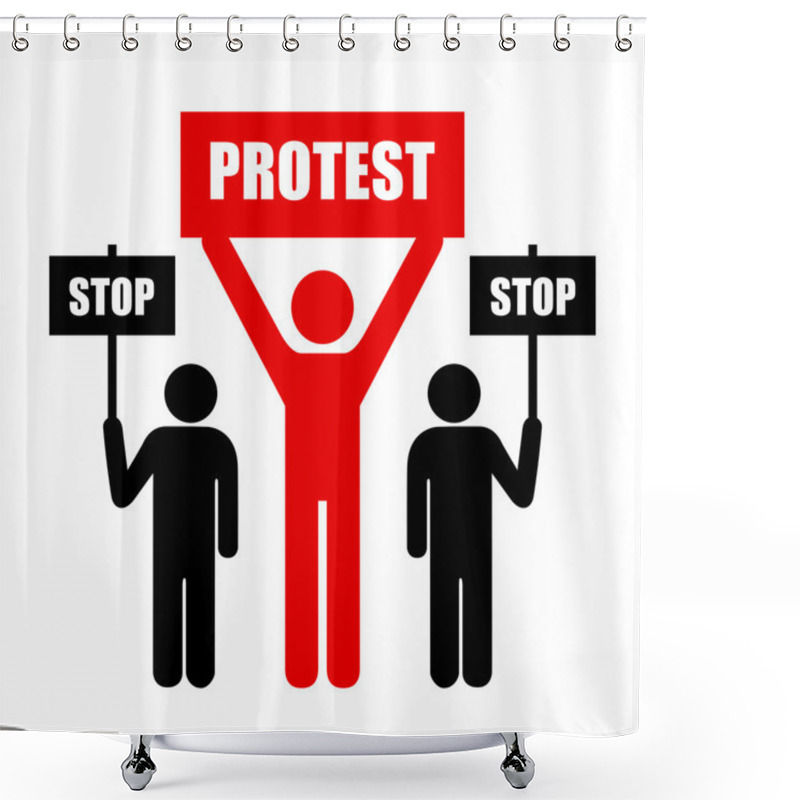 Personality  Demonstration Of Protest Shower Curtains