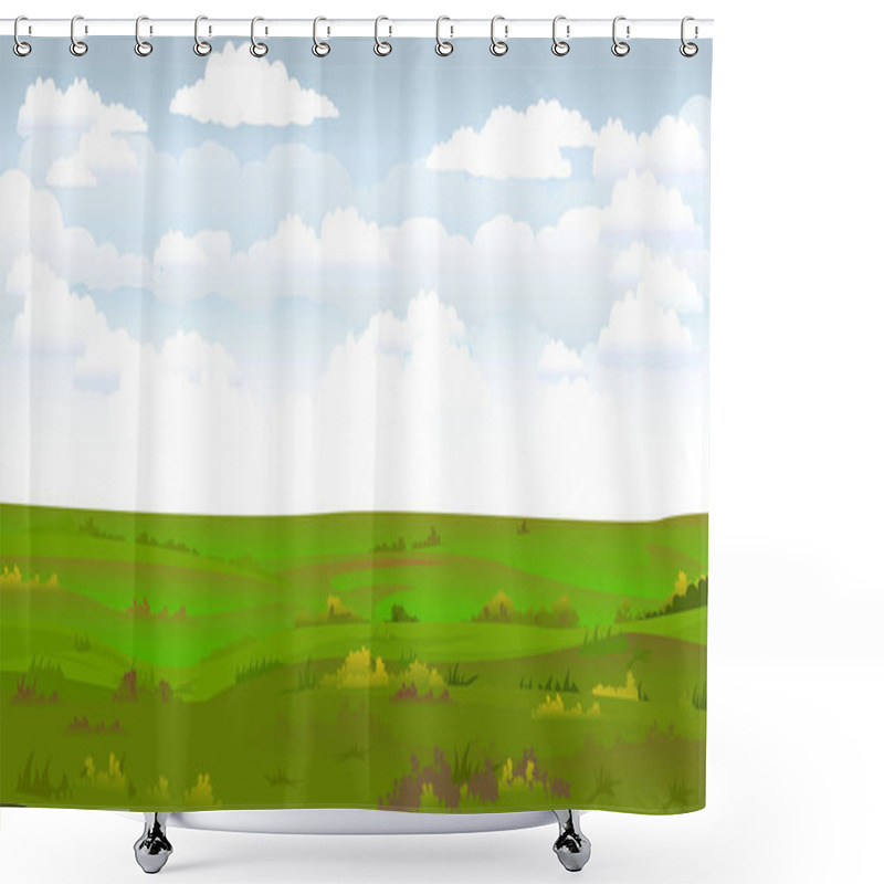 Personality  Tundra Landscape In Summer  Shower Curtains