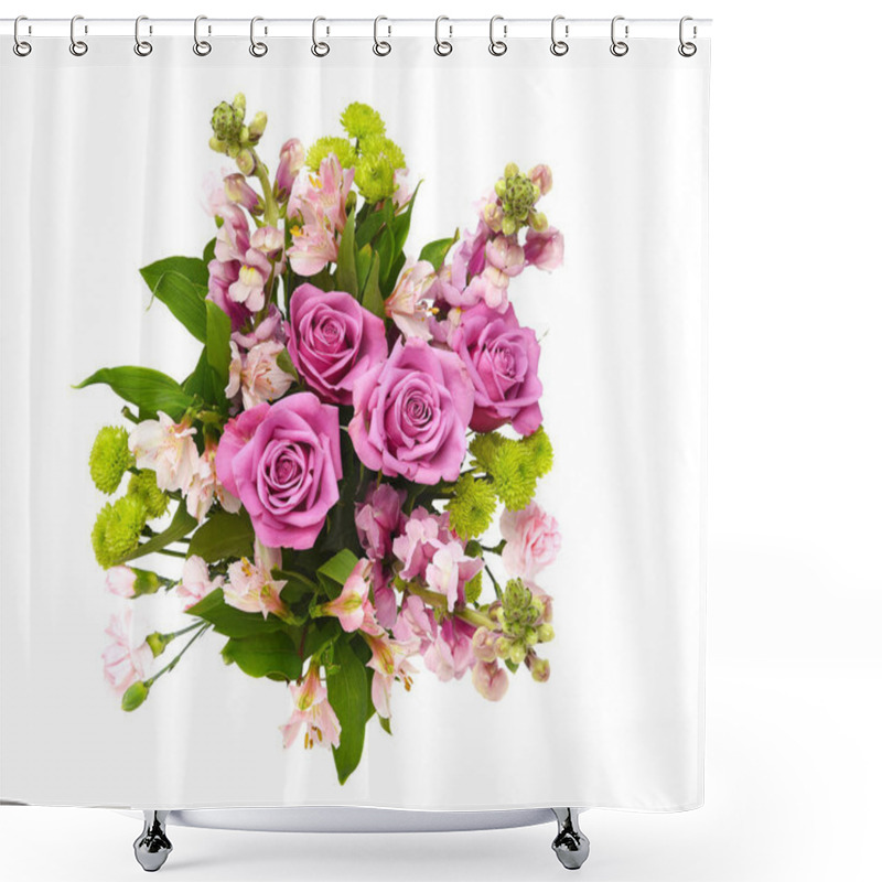 Personality  Overhead Shot Of A Beautiful Floral Arrangement For Mothers Day  Shower Curtains