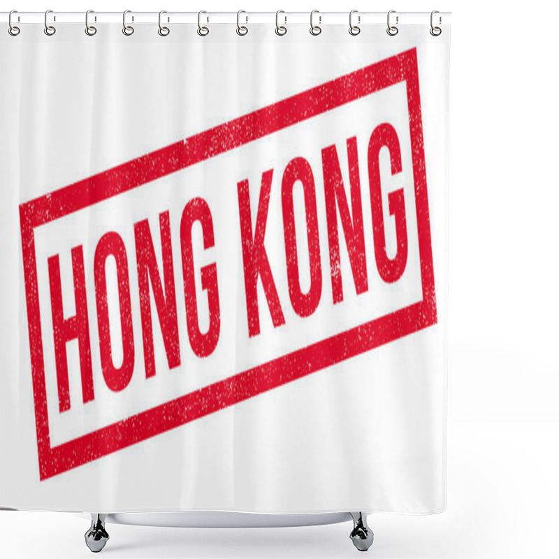 Personality  Hong Kong Rubber Stamp Shower Curtains