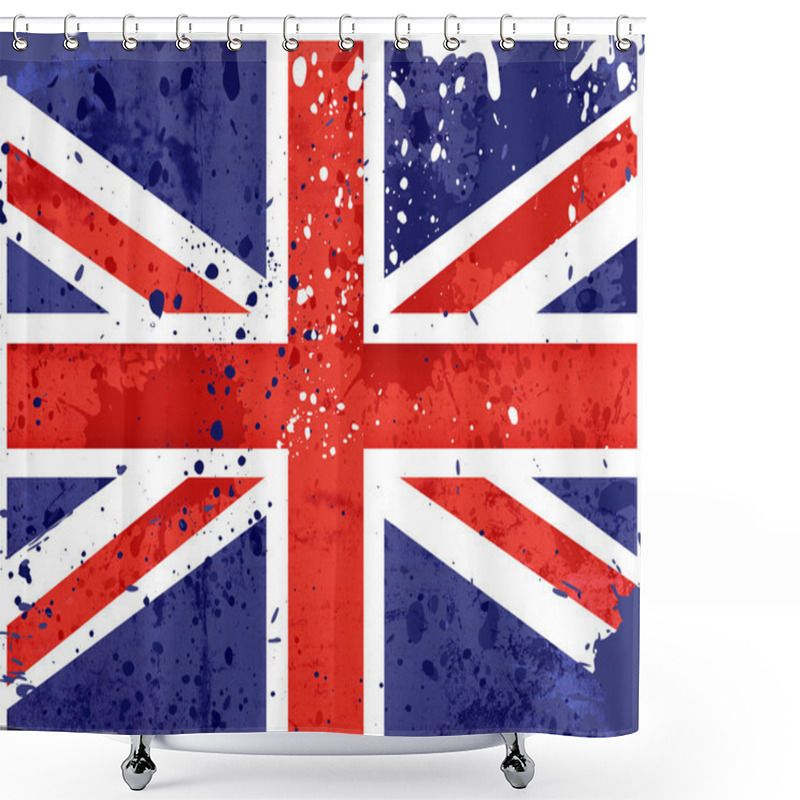 Personality  Grunge England Flag Shower Curtains