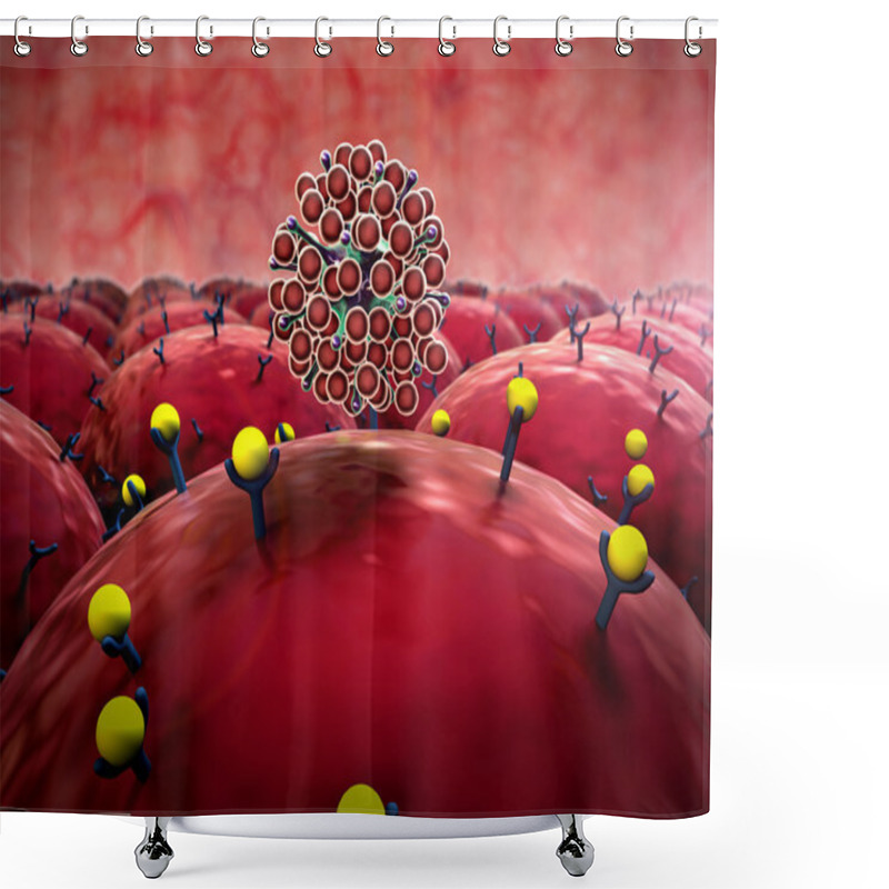 Personality  Virus, Cells Shower Curtains