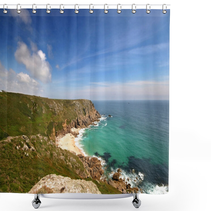 Personality  Porthchapel Beach West Cornwall Shower Curtains