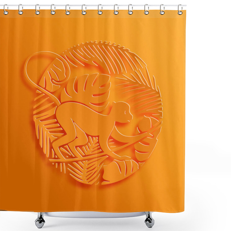 Personality  Chinese New Year Symbol. Decorative Monkey Shower Curtains