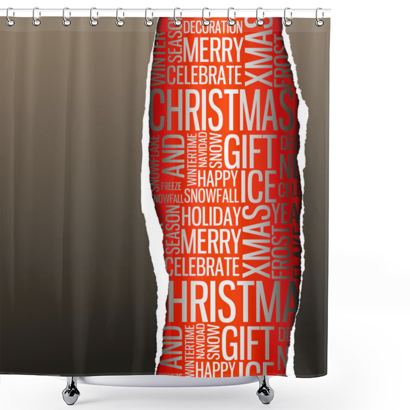 Personality  Abstract Christmas Card Shower Curtains