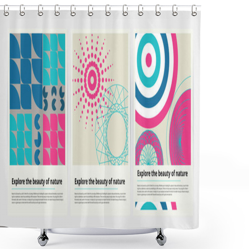 Personality  Modern Abstract Covers Set Minimal Cover Design Geometric Design Shower Curtains