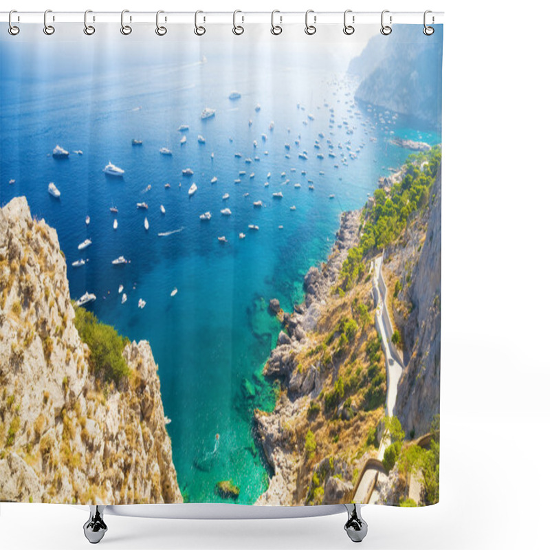 Personality  Italian Mediterranean Sea Coast Shower Curtains