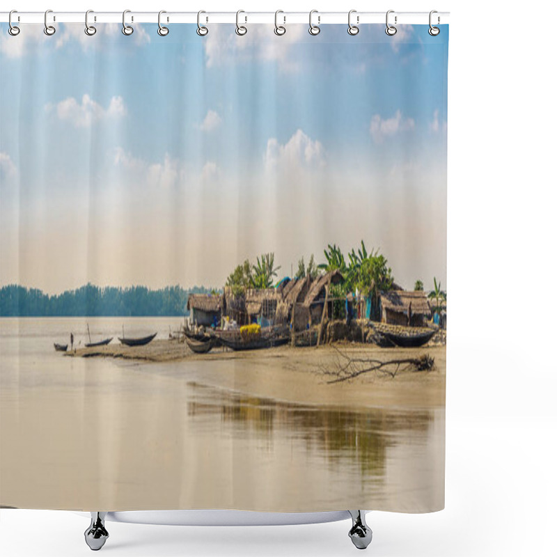 Personality  Joymoni Village On The Banks Of The River Sela In Sundarbans National Park - Bangladesh Shower Curtains