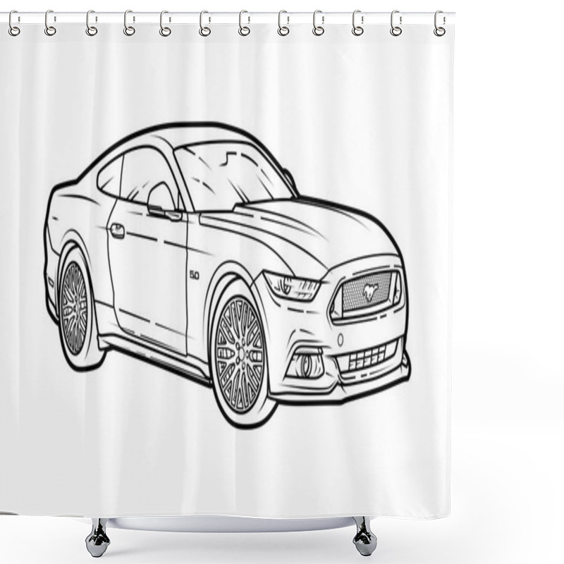 Personality  15 Mustang Muscle Car Shower Curtains