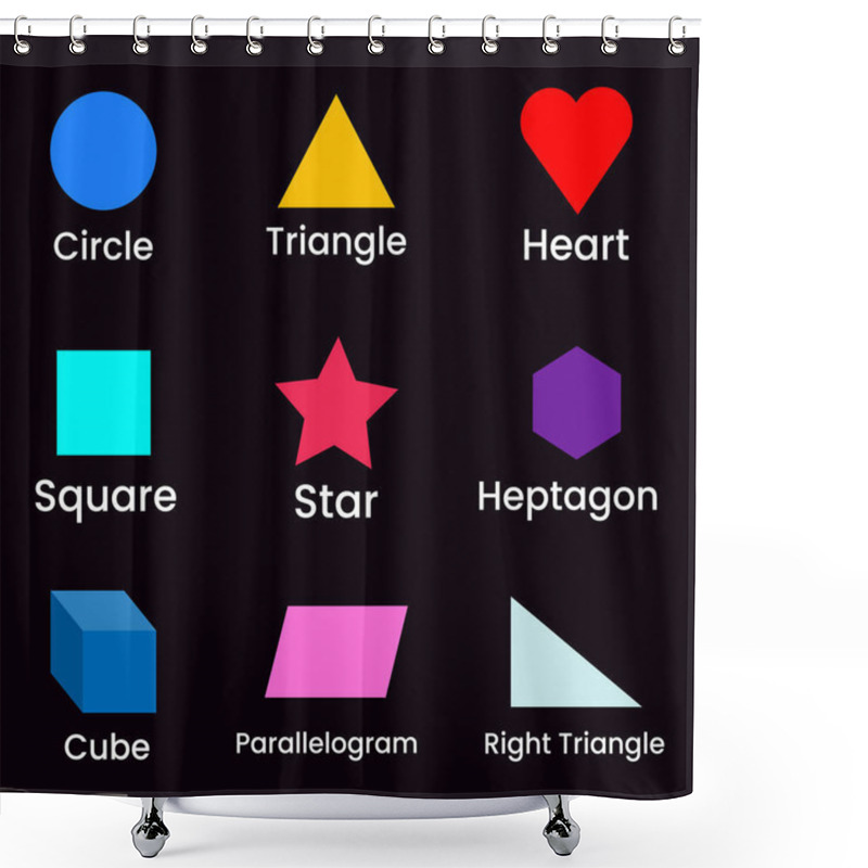 Personality  From Circles To Fractals: The Art Of Geometric Shapes Shower Curtains