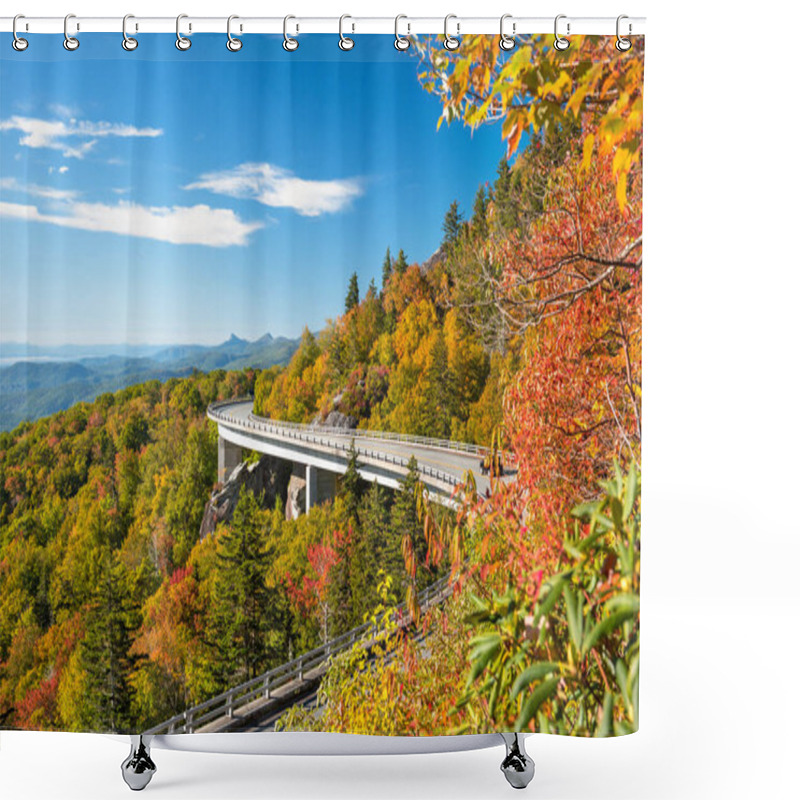 Personality  Linn Cove Viaduct, Grandfather Mountain, North Carolina, USA. Shower Curtains