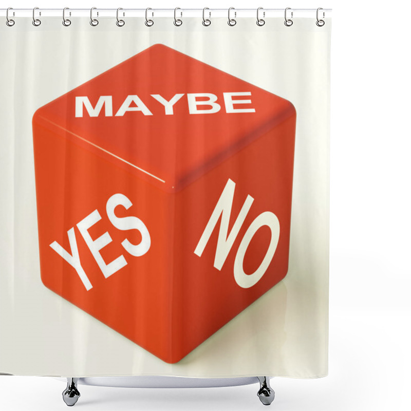 Personality  Maybe Yes No Dice Representing Uncertainty And Decisions Shower Curtains