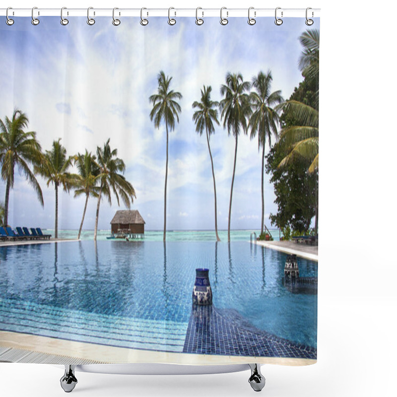 Personality  Infinity Pool Shower Curtains