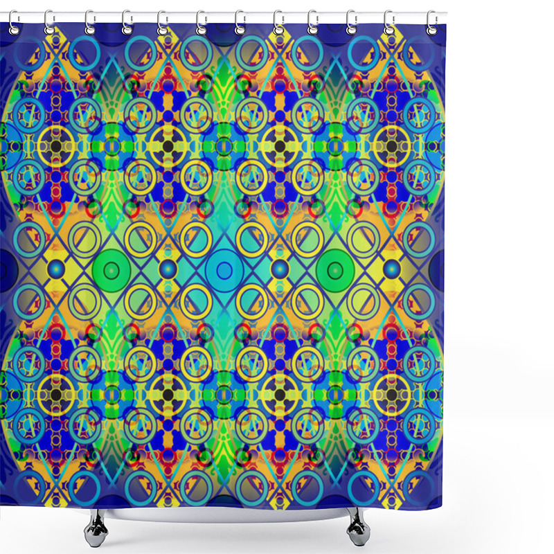 Personality  Abstract Symmetric Pattern Shower Curtains