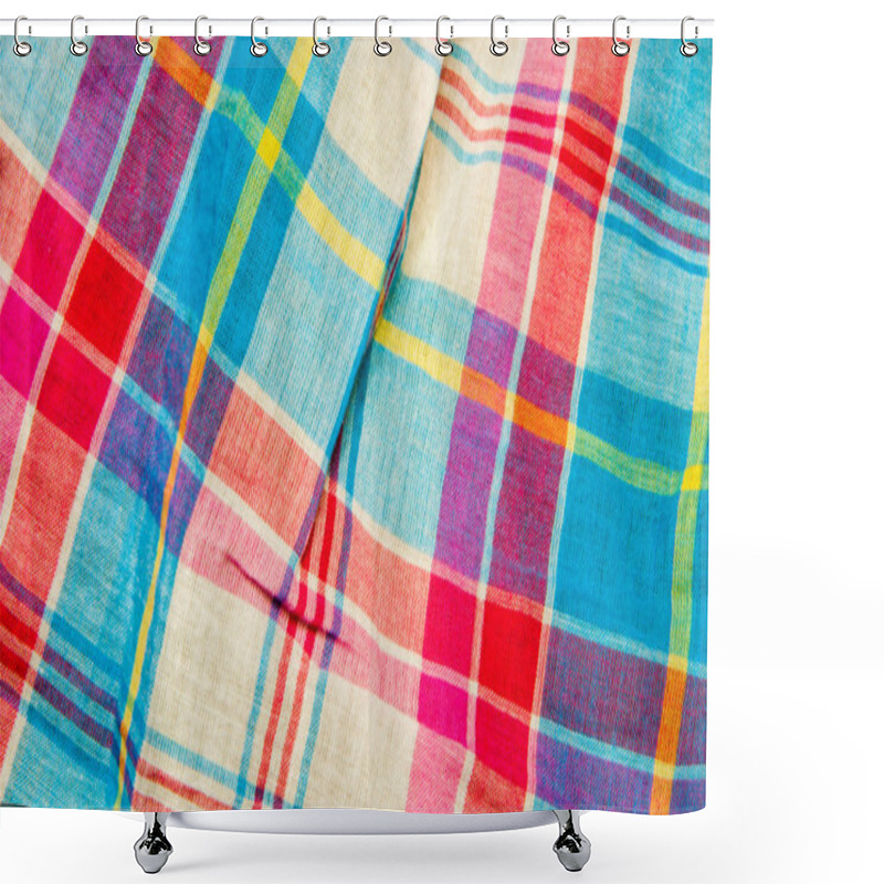 Personality  Checkered Cloth Texture Shower Curtains