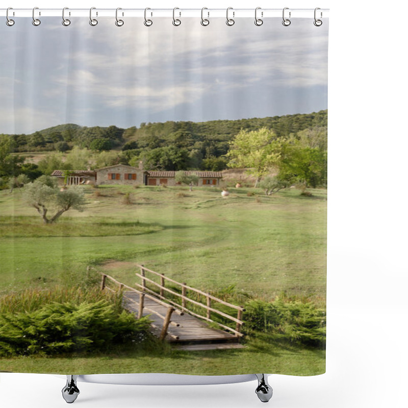 Personality  Luxury Countryhouse Tuscan Hills Shower Curtains