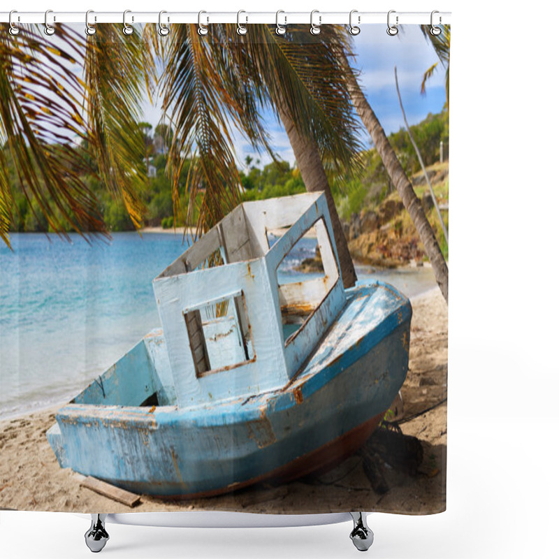 Personality  Beautiful Tropical Coast At Caribbean Shower Curtains