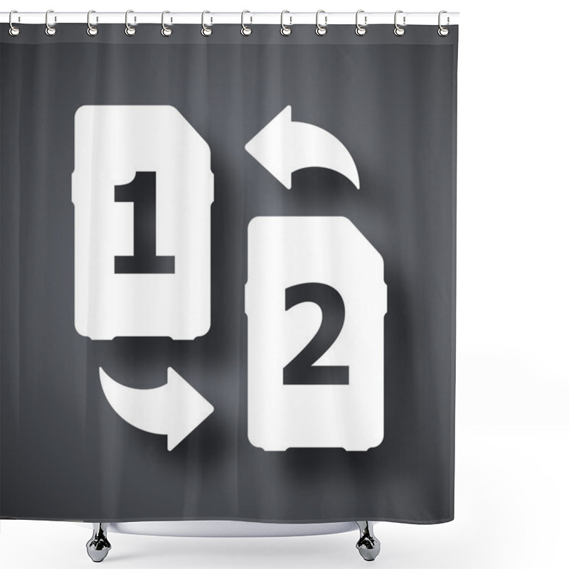 Personality  Change SIM Cards Icon Shower Curtains