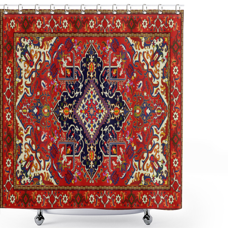 Personality  Persian Carpet Original Design, Tribal Vector Texture. Easy To Edit And Change A Few Colors By Swatch Window. Shower Curtains