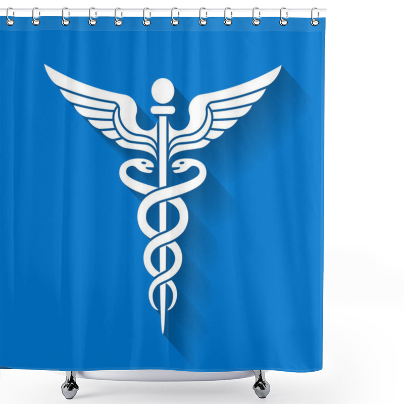 Personality  Vector Caduceus Icon Shower Curtains