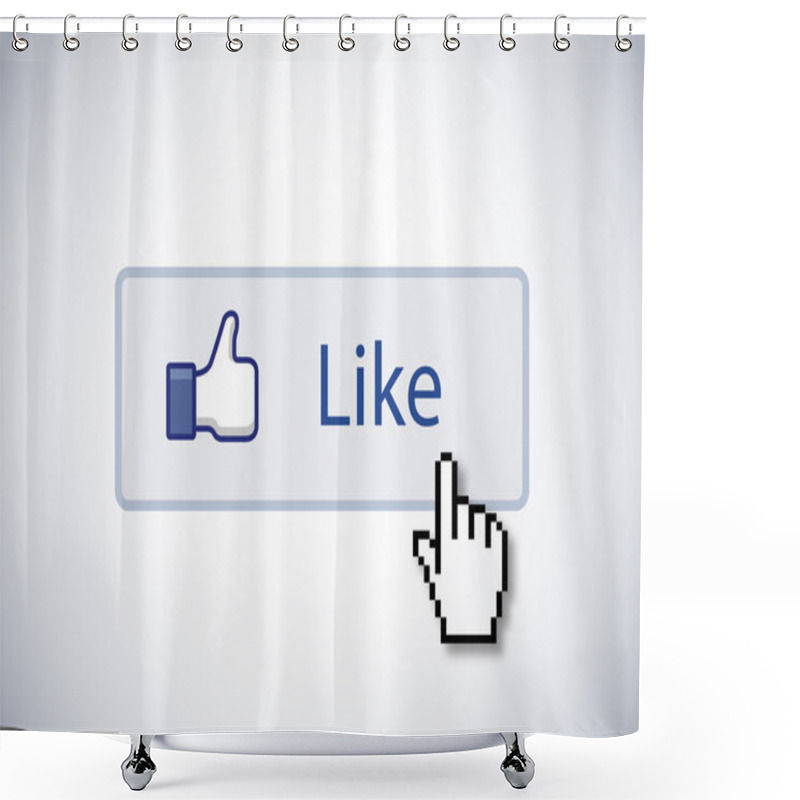 Personality  Like Button Shower Curtains