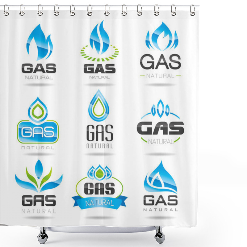 Personality  Gas Industry Symbols Shower Curtains