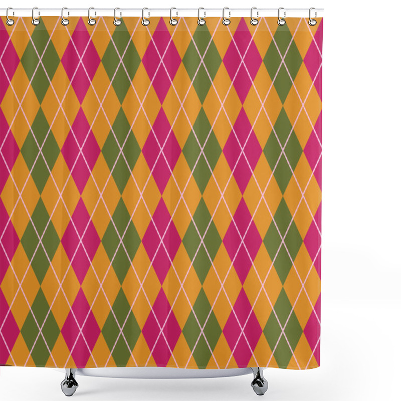 Personality  Seamless Argyle Pattern Shower Curtains