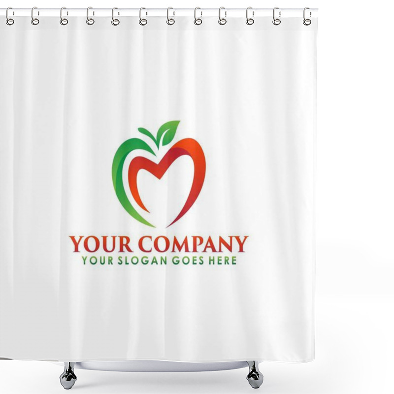 Personality  Apple Logo Nutrition Fruit Nature Icon Symbol.   Shower Curtains