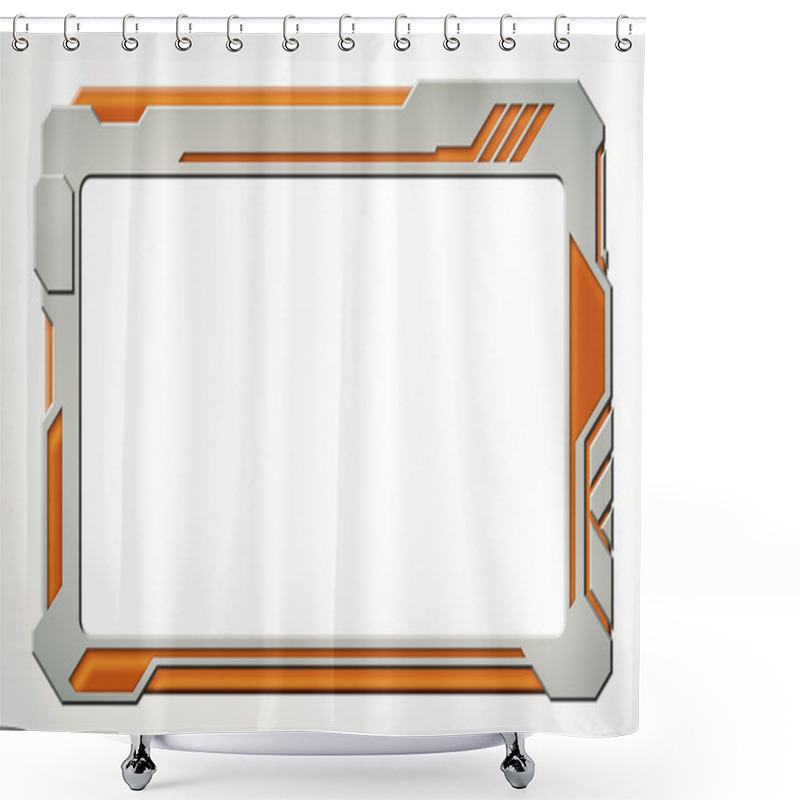 Personality  Futuristic Plastic And Neon Tablet Device Shower Curtains