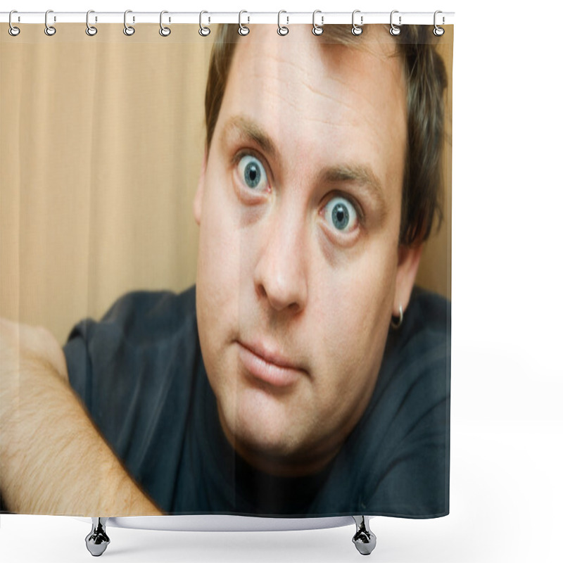 Personality  Shocked Eyes Shower Curtains