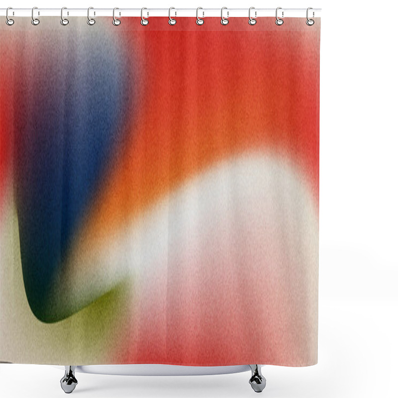 Personality  Fashionable Gradient Grainy Texture In Retro Style. Soft Gradient Background With Red, Blue And Green Colors. Vector Illustration For Your Graphic Design, Banner, Poster With Place For Text. Shower Curtains