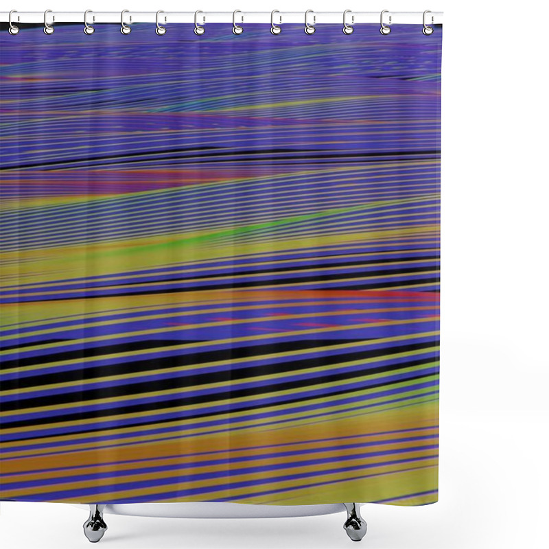 Personality  Vibrant Abstract Lines With Gradient Motion Flow Shower Curtains